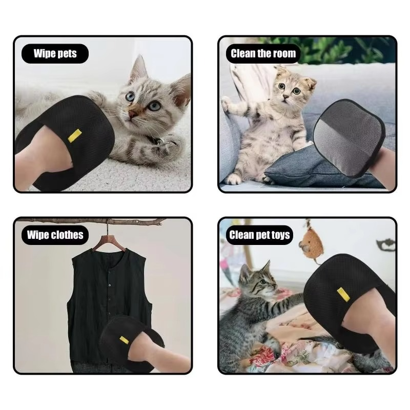 Pet Hair Removal Gloves for Dogs and Cats, Electrostatic Fur Remover for Carpets, Sofas, and Upholstery