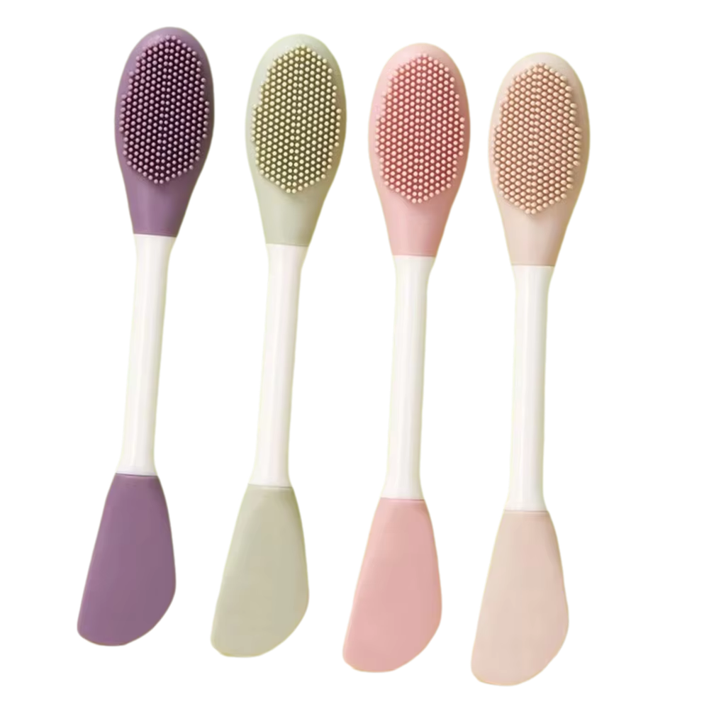 Double Head Silicone Face Mask Brush and Facial Pore Cleaner