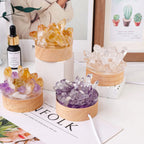 Crystal lamp natural stone | Handmade | Feng Shui & wellness decor | 150–200 g