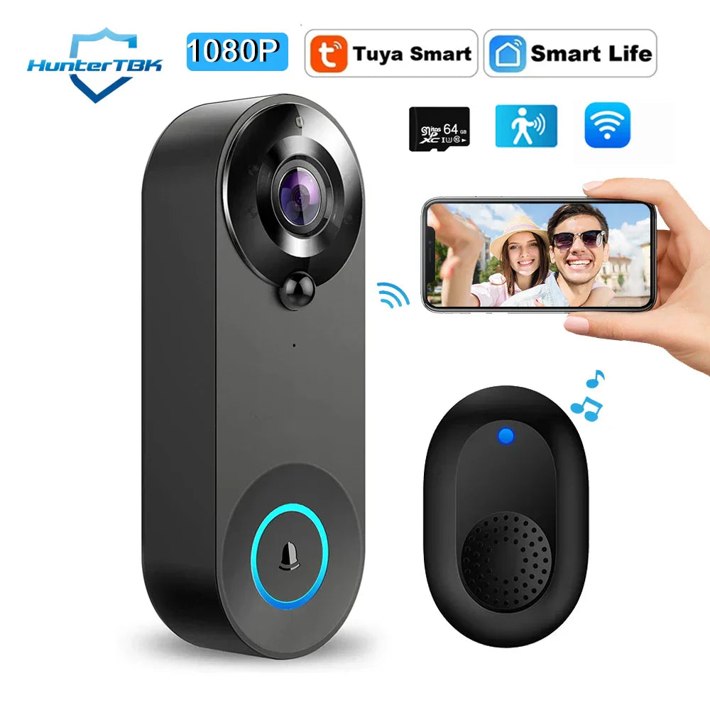 ViewSecure Doorbell with Camera | 1080P HD | Wi-Fi & App | Motion Detection & Night Vision