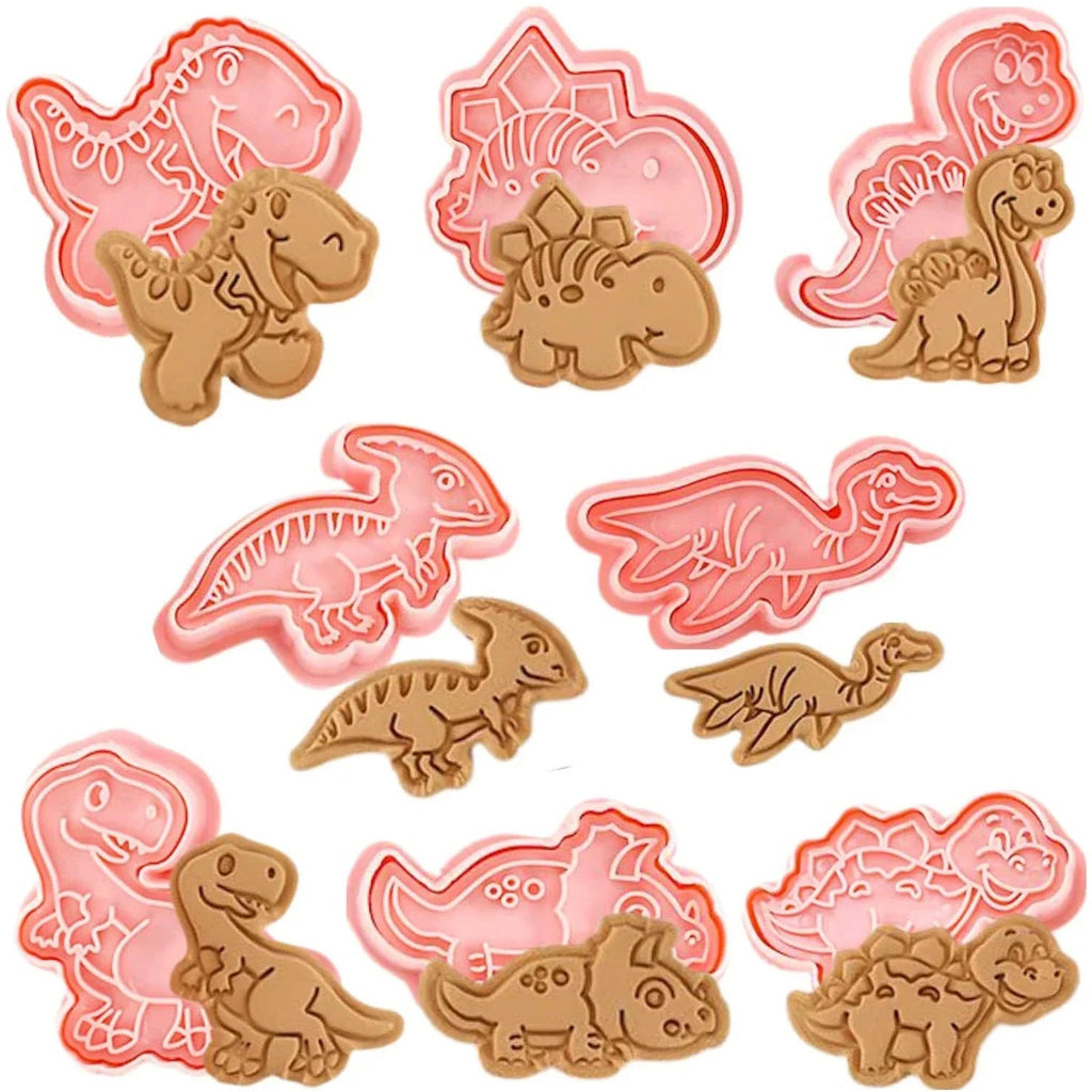 DinoBak - Fun Dino Cookie Cutters Set 8 pieces