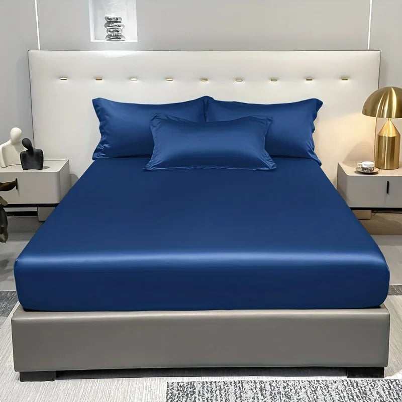 SatinDreams Luxury Fitted Sheet | Silky Satin Bed Sheet | Breathable & Cooling | Wrinkle-Free | Easy Care