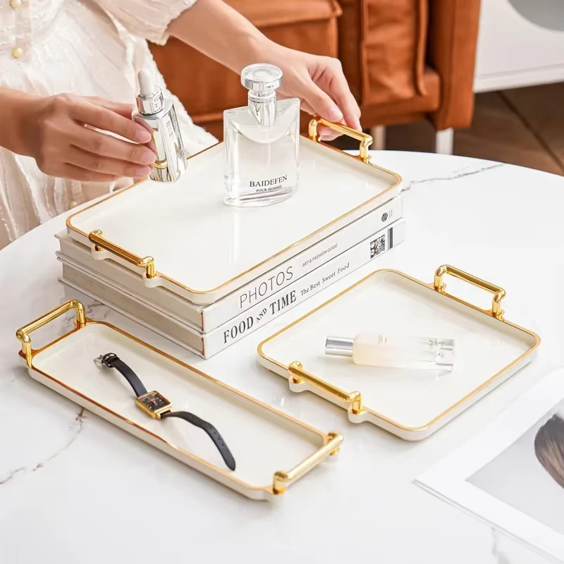 Elegant Rectangular Multi-Purpose Storage Tray