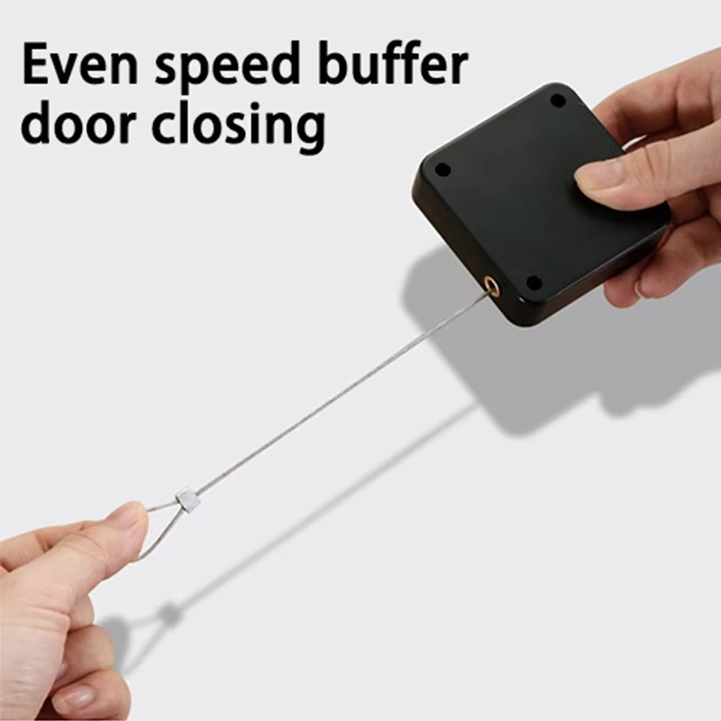 Automatic Punch-Free Door Closer with 1lb Force for Wooden and Sliding Doors