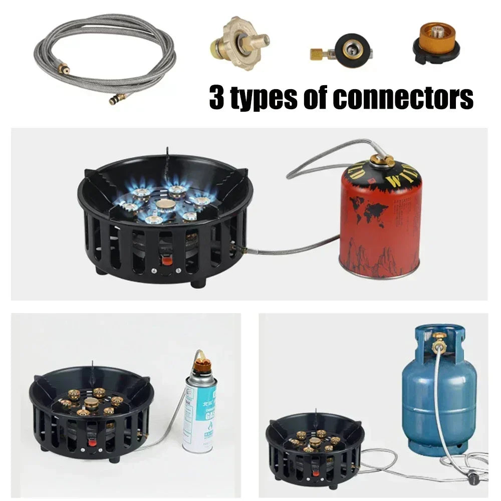 FlammaTrek | Compact Outdoor Gas Cooker | Durable Stainless Steel Construction | Foldable
