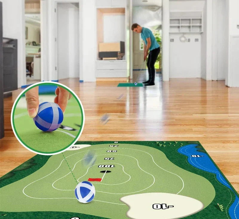 SwingZone - Compact Indoor Golf Set for Home Fun