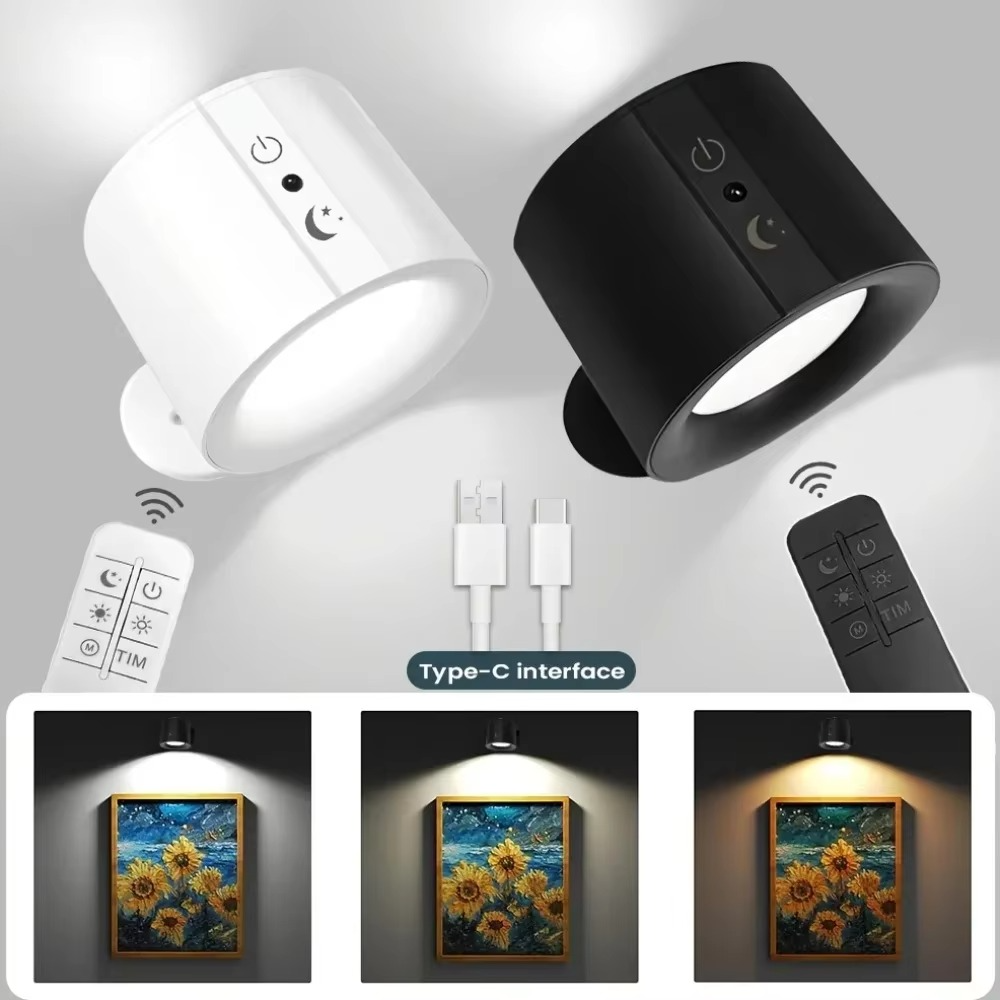 LED Wall Lamp - Rechargeable, Magnetic & Dual-Sided Lighting for Indoor Use
