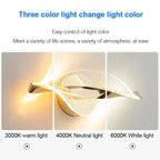 LED Wall Light NordGlow | Modern Acrylic & Metal Design | 3-Color Light | Creative Interior Lighting for Living Room & Bedroom