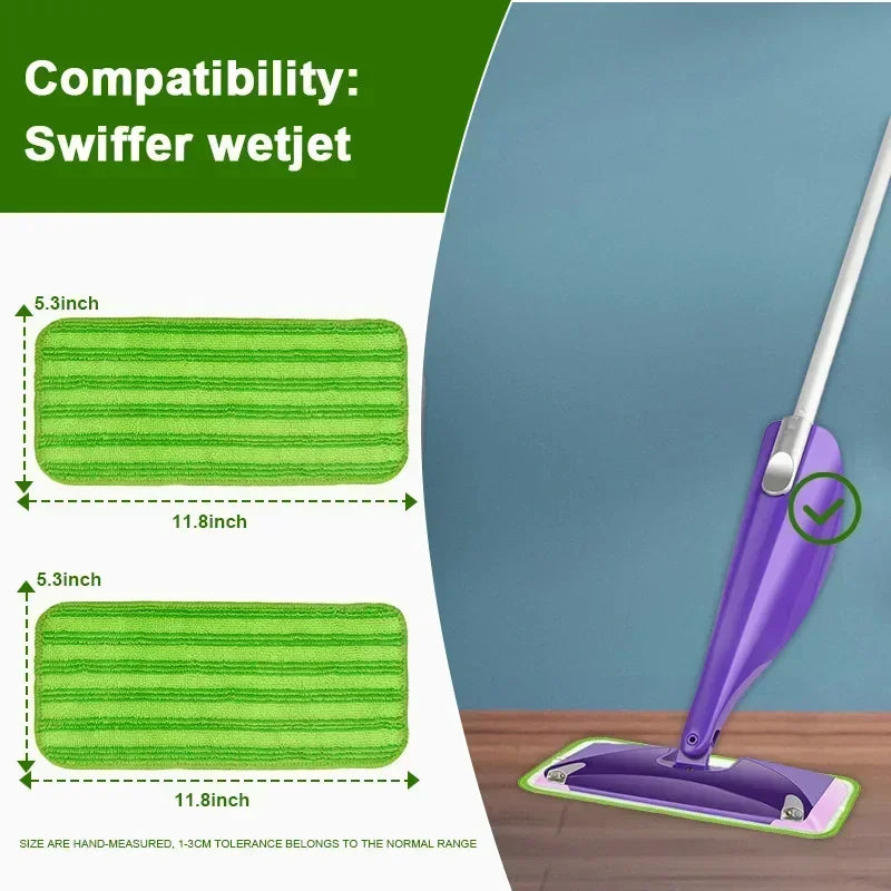 EcoClean Pads | Reusable Cleaning Pads | High Dirt Absorption | Compatible with Swiffer Wet Jet