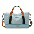 Travessia Travel Bag with Shoe Compartment | Large Capacity & Argyle Design | Nylon Weekender for Sports, Short Trips & Everyday Use