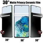 Matt ceramic privacy screen protectors for Samsung