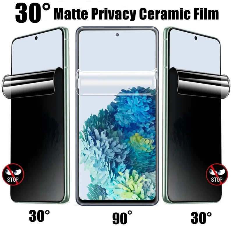 Matt ceramic privacy screen protectors for Samsung