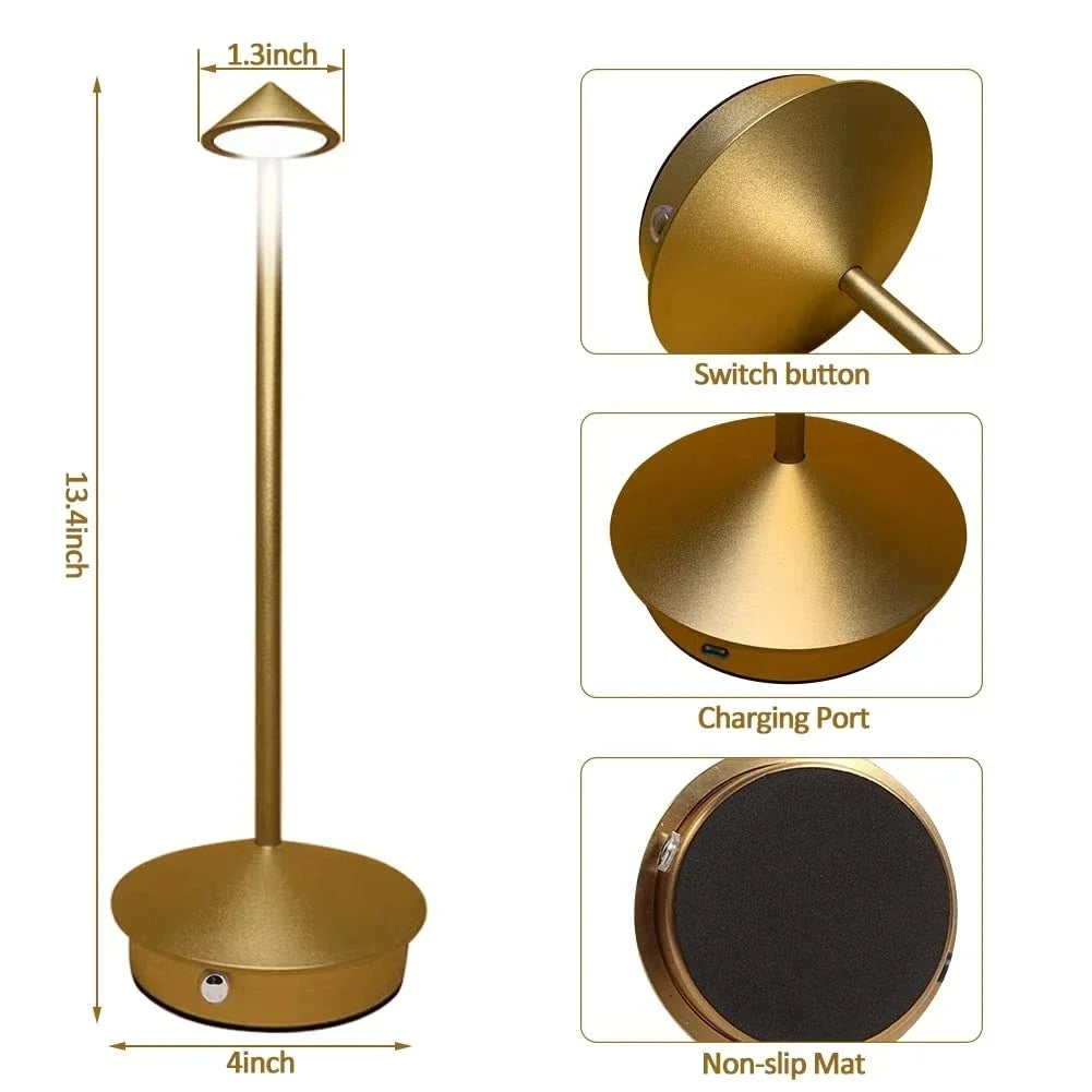 Rechargeable Table Lamp Creative Dining Room Touch Led Hotel Bar Coffee Pina Pro Table Lamp Decorative Desk Lamp