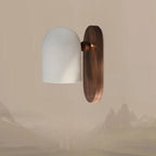 Walnut Wall Lamp in Wabi-Sabi Style for Cozy Interior