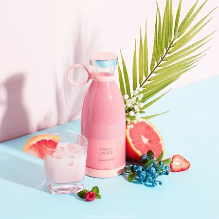 Portable Electric Wireless Juicer Blender – 350ML Travel-Ready Smoothie Maker