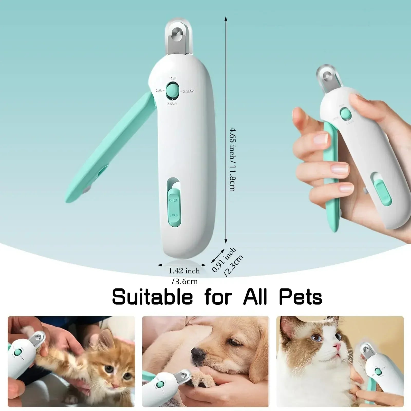 TrimPaws Nail Clipper for Dogs & Cats | Adjustable Opening | For Small & Large Pets | Professional Grooming at Home