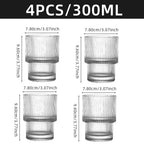 Ribbed Glasses 4-Piece Set