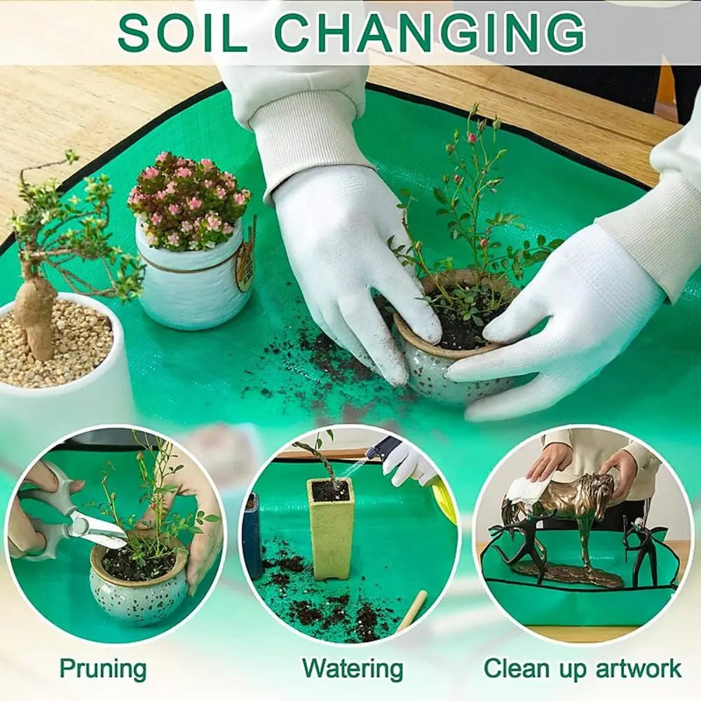 Gardening Soil Tray Reusable Portable Mat
