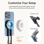 Pocket Size Clip-On Magnetic Foldable Tripod