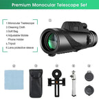 80x100 HD Zoom Monocular Telescope: Powerful portable binoculars for hunting, camping, and outdoor exploration
