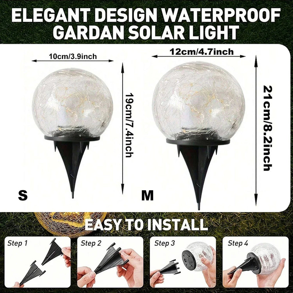 Solar-Powered Glass Ball Magical Garden Light