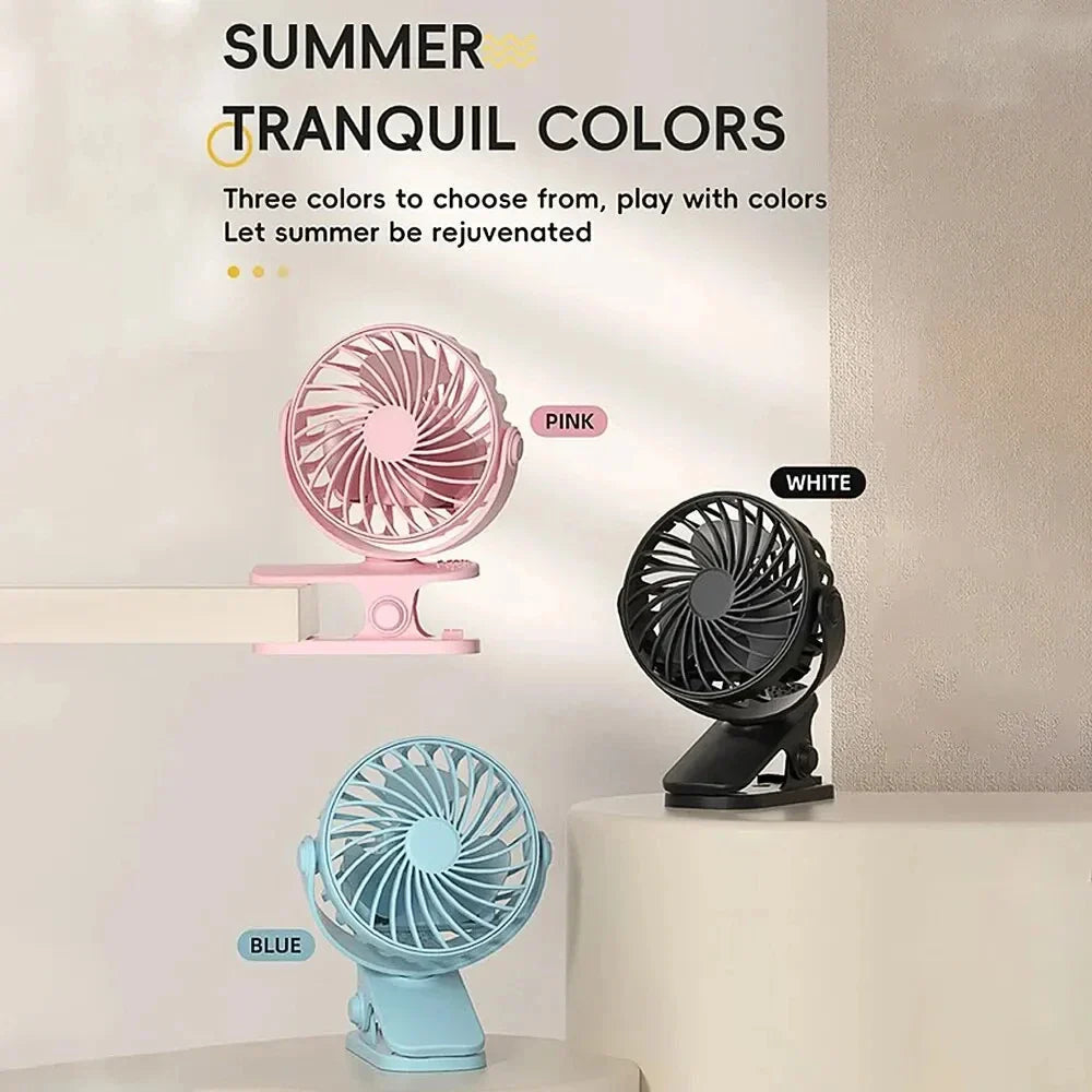 FlexiBreeze USB Fan | Rotatable, portable with 3 speeds and night light