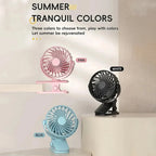 FlexiBreeze USB Fan | Rotatable, portable with 3 speeds and night light
