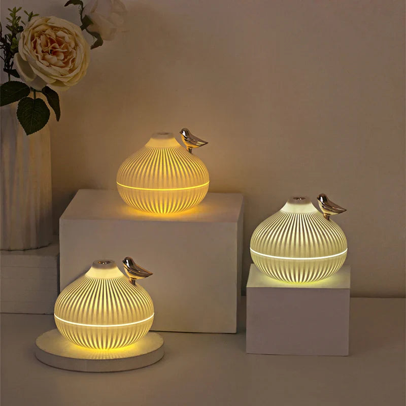 MistGlow USB Humidifier | Quiet & Compact | With LED Night Light & Mood Lighting