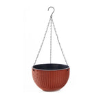 Rattania Bloom Hanging Pot | European Style | Honeycomb Pattern & Rattan Look | For Garden, Balcony & Interiors
