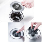 Clean Sink Stainless Steel Odor-Control Strainer
