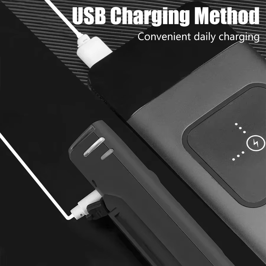 USB Rechargeable Bike Front and Rear Light Set with LED Headlamp for Night Cycling