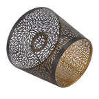 Metal lampshade with gold pattern