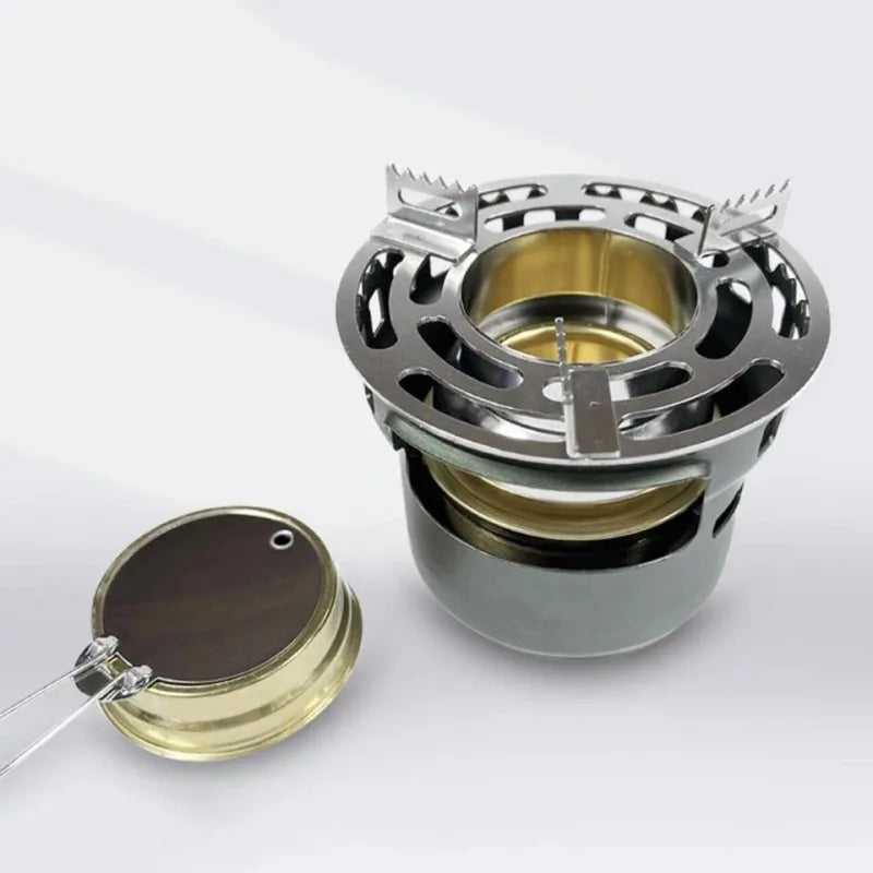 Flamvino Alcohol Stove Outdoor Portable | Mini Camping Stove for Hiking & Trekking | Compact Spirit Burner for Outdoor Cooking & Survival