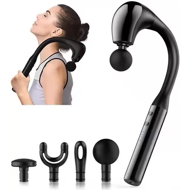 2025 Curved Smart Electric Massage Gun - Handheld Deep Tissue Massager