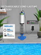 Cordless Rechargeable Pool Vacuum Cleaner with 3-in-1 Cleaning Function