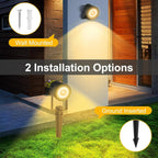 Solar Garden Spotlight LumiGlow DuoColor | 3000K/6000K Warm & Cool White | IP65 Waterproof | Automatic Dusk Sensor