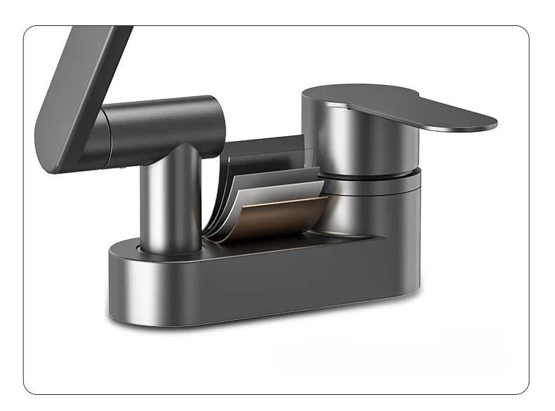 Two-Hole Bathroom Faucet with 360-Degree Swivel Spout
