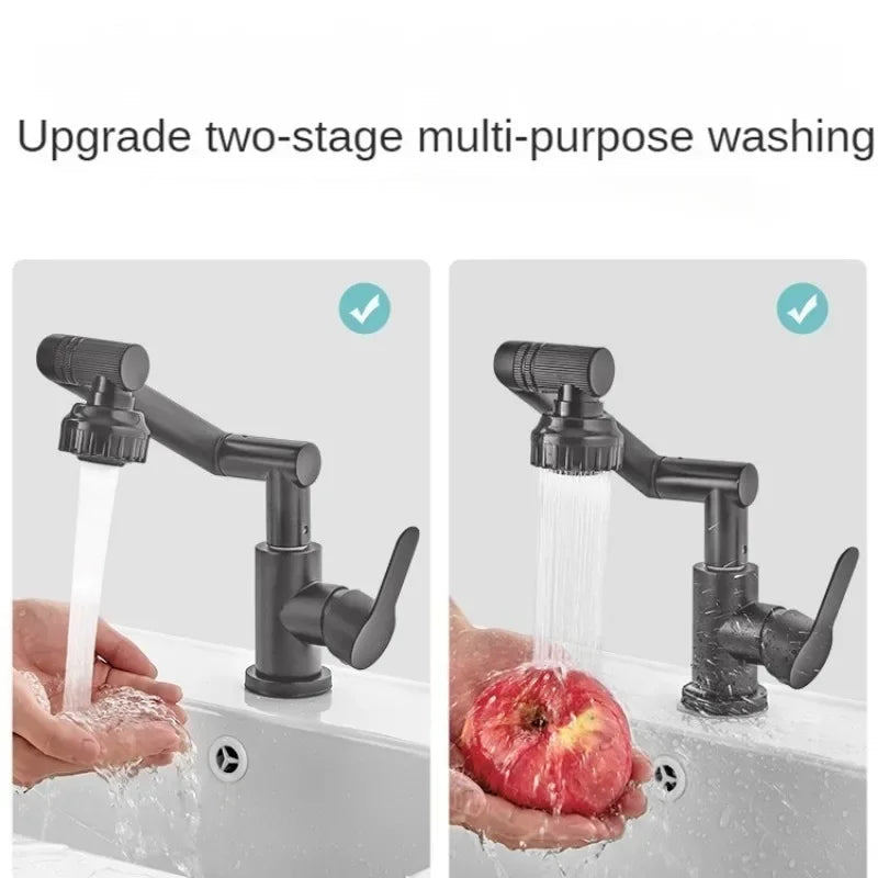 Spray water protected mechanical universal swivel arm faucet