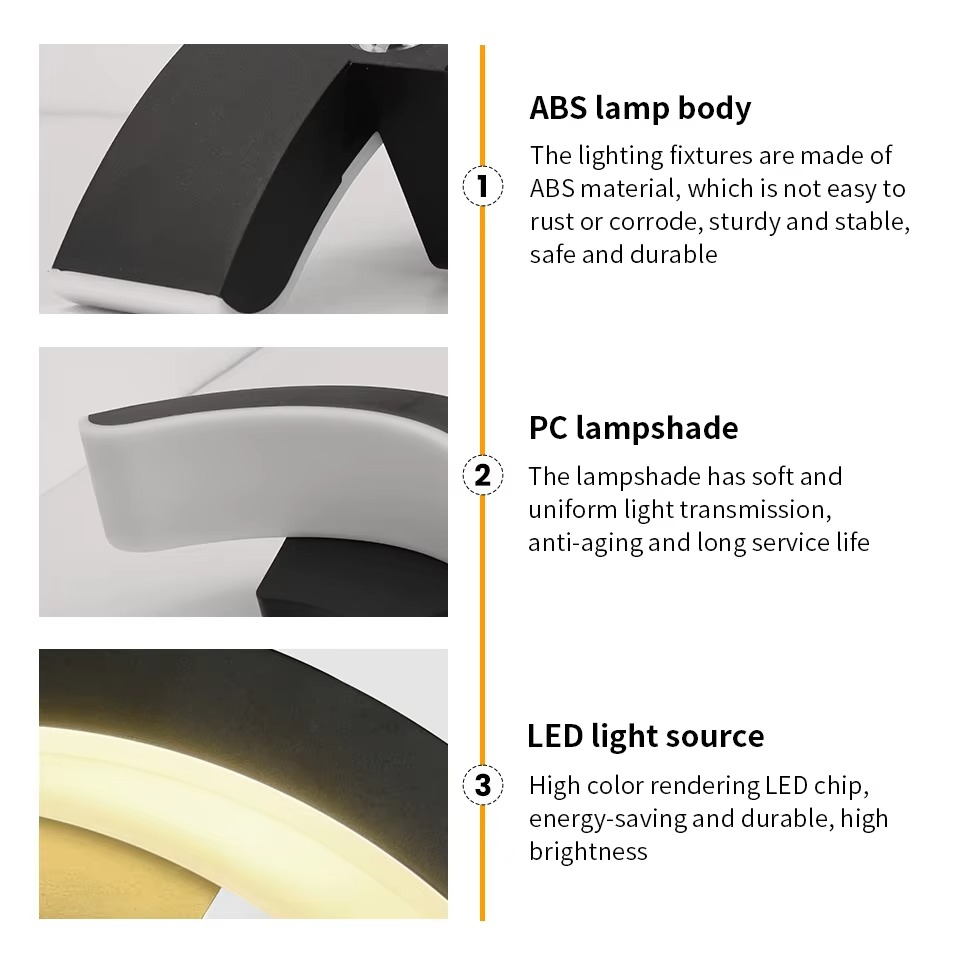 Elegant 10W Waterproof LED Outdoor Wall Sconce for Garden and Balcony - Dual Voltage
