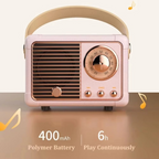 Vintage-Style Wireless Bluetooth Speaker with Subwoofer