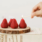 Charming Strawberry Soy Wax Scented Candles - Aromatherapy & Decorative