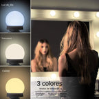 Glamora | LED Makeup Mirror Light Set | 10 Hollywood-Style Lamps | USB, Dimmable & 3 Color Modes