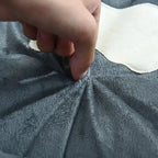 Modern and cozy linen dog bed