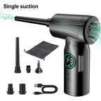 2-in-1 Portable Vacuum Cleaner & Blower | 7500mAh Battery, LED Light & Versatile for Home, Car & Office Cleaning