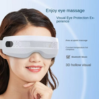 Rechargeable Eye Massager Mask with Heat Therapy Vibration and Bluetooth Music