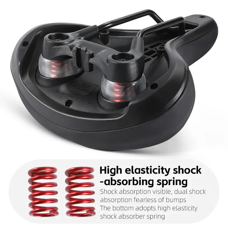 Comfortable Shock Absorbing Bike Saddle with Hollow Design, Waterproof Bike Seat for Enhanced Riding Experience