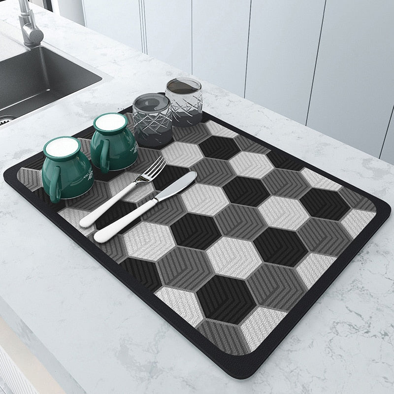 Draining Mat | Super absorbent, non-slip & unique design