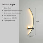 Contemporary Edge Wall Lamp – Black & Gold Indoor/Outdoor Lighting for Modern Spaces