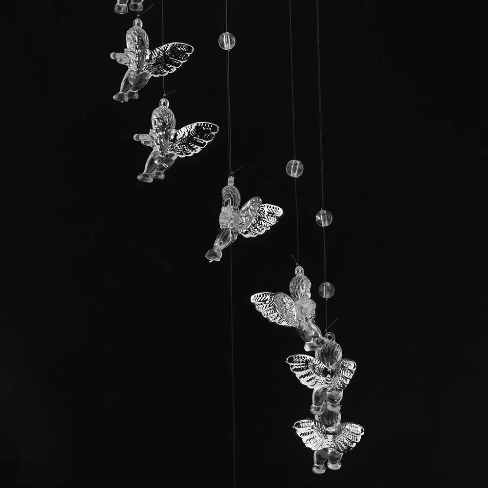 Klangverve Wind Chime "Air Kiss" | Romantic Sound Games with Butterfly & Bell | 55 cm Metal Decor for Garden, Balcony & Window