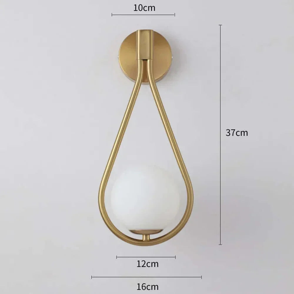 Drop Luxury Glass Ball Wall Light